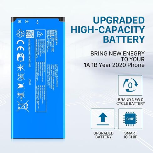 بطارية TLi028C7، [3200 مللي أمبير] 2024 بطارية بديلة جديدة لـ Alcatel 1B (2020) 5002A 5002L 5002H، A3 A509DL Tracfone in Kuwait