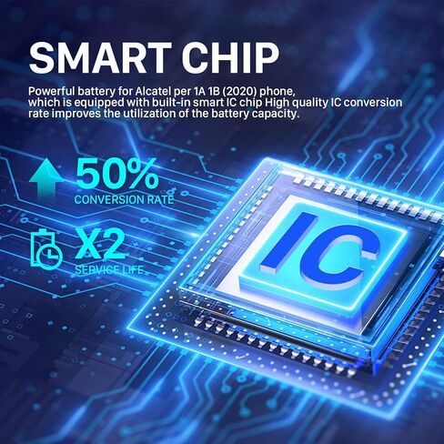 بطارية TLi028C7، [3200 مللي أمبير] 2024 بطارية بديلة جديدة لـ Alcatel 1B (2020) 5002A 5002L 5002H، A3 A509DL Tracfone in Kuwait