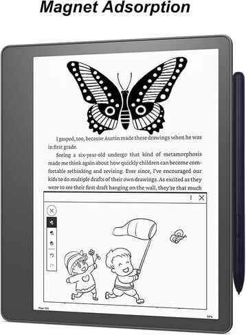 قلم بديل لقلم Kindle Scribe المتوافق مع Kindle Scribe، 4096 مستوى من حساسية الضغط، مع وظيفة الامتصاص المغناطيسي (أسود) in Kuwait
