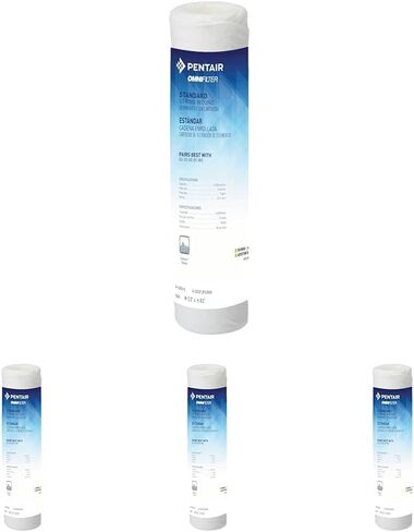 Pentair OMNIFilter RS12 Sediment Water Filter, 10-Inch, Standard Whole House String Wound Sediment Replacement Filter Cartridge, 10" x 2.5", 20 Micron, Pack of 2 in Kuwait
