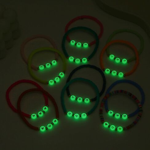 Friendship Bracelets for Women - Heishi Surfer Colorful Beaded Inspire Bracelets Set for Teen Girls - Kid's Play Bracelets Set Boho Bracelets Jewelry in Saudi Arabia