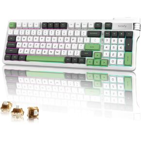 Uciefy VK96 Wireless Mechanical Keyboard BT/2.4G/USB C Wired 96 Keys Gaming Keyboard RGB Backlit, Gasket Mount, Hot Swappable Creamy Keyboard with Number Pad & Knob for PC/Win/Mac/Laptop-Orange