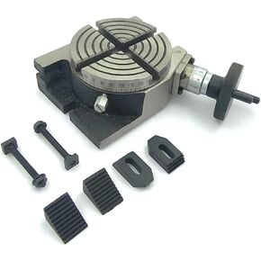4" Inch (100 mm) Rotary Table 4 Slot for Milling Machine with M6 clamp kit