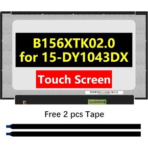 LCD Touch Screen Replacement for B156XTK02.0 HW0A HW1A HW5A, Laptop HD 1366x768, LED Display Panel with Tape