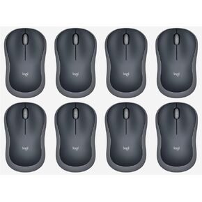 Logitech M185 Wireless Mouse, Pack of 8 – Compact, Reliable 2.4GHz USB Receiver, Long Battery Life, Ideal for Offices, Schools, and Home Use