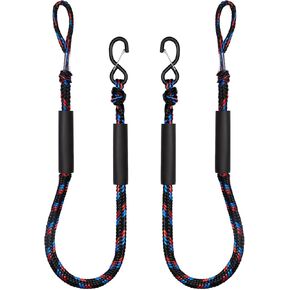 Boat Ropes for Docking with Loop, Sportneer Boat Ropes for Docking 4 Pack 1/2"X15’ Dock Nylon Rope Mooring Dock Line Double Braided for Boat Pontoon Kayak Marine Docking with 12'' EyeletStorage Bag