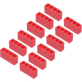 HARFINGTON 12pcs Plastic Hex Shank Screwdriver Bit Holder Organizer 9 Holes 1/4 Inch Plastic Drill Bits Storage Case for Any 1/4" Hex Shank Metal Driver Bits Use, Red