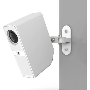 Zwolf Adjustable Metal Wall Mount Compatible with SimpliSafe Wireless Indoor Security Camera, Live Camera Feed is Never Tilted, 360 Degree Adjustable (White, Pakc of 2)