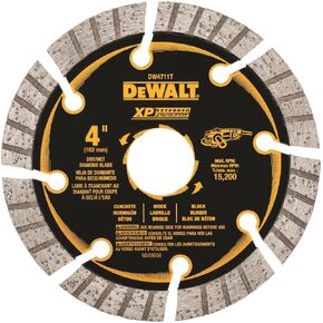 DEWALT DW4711T 4" XP Turbo Segment Diamond Blade