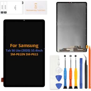 A-MIND for Samsung Galaxy Tablet S6 Lite 10.4" 2022 LCD Display SM-P610 SM-P615 Screen Replacement Touch Screen Digitizer Assembly Glass Repair Parts