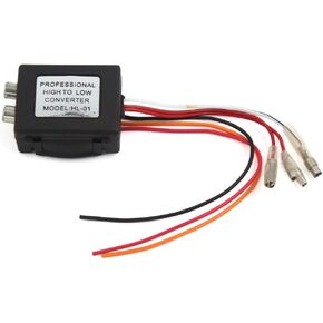 uxcell Car Auto Audio Speaker 2 RCA Connector High to Low Impedance