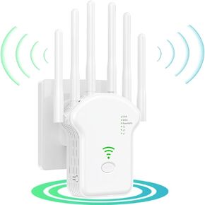 2024 WiFi Extender Signal Booster, Internet Wireless Repeater for Home Coverage up to (11800Sq.Ft), with Ethernet Port & Ap Mode,Easy Set Up WiFi Repeater.