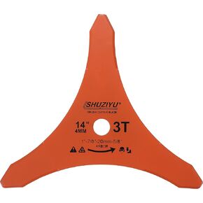 14"-3T, 4mm Thickness, 1" with 7/8"-20-5/8" Washer, Weed Eater Blade, Heavy Duty Brush Cutter Blade, Steel Blade. Suitable for All Brand of Brush Cutter