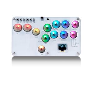 MFTAOTLK All-Button Arcade Leverless Street Fight Mini Controller MF12 : 12Keys for PC/PS3/PS4/Switch/Steam Game Keyboard-Optical Switches -DIY RGB & Turbo Functions-Support Hot Swap & SOCD