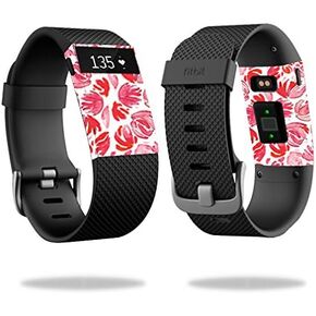 MightySkins Skin Compatible with Fitbit Charge HR Cover Skins Sticker Watch Red Petals