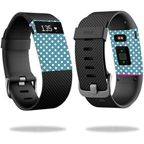 MightySkins Skin Compatible with Fitbit Charge HR Cover Skins Sticker Watch Trip Squares