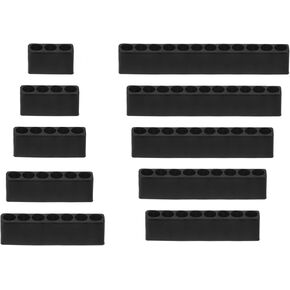 HARFINGTON 10pcs Screwdriver Bit Holder Organizer Hex Drill Plastic Storage Case for Any 1/4" Metal Driver Bits