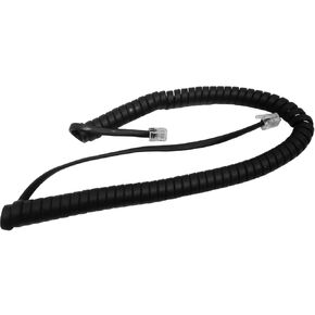 The VoIP Lounge Replacement 9 Foot Short Black Handset Receiver Curly Coil Cord for Digium IP Phone D40 D45 D50 D60 D62 D65 D70 D80