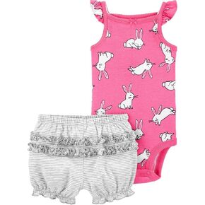 Carter's Baby Girls' 2 Piece Bodysuit Shorts Set