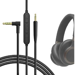 Geekria Audio Cable with Mic Compatible with JBL Live 650BTNC 500BT Tune 770NC 760NC Headphones Cable, 2.5mm to 3.5mm Replacement Stereo Cord with Inline Microphone and Volume Control (4 ft/1.2 m)