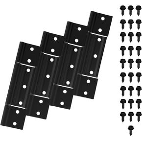 4 Packs Storm Door Hinge, White Aluminum 1/8 inch Grooved Center White Screen Door Hinge Compatible with Most Screen Doors(4 PCS)