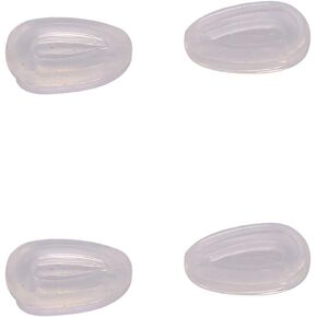 Clear Rubber Silicon Push On Type Nose Pads Pieces Buds for Glasses Sunglasses Frames Reading Eye Wear HNP002 (Clear - 3 Pairs)