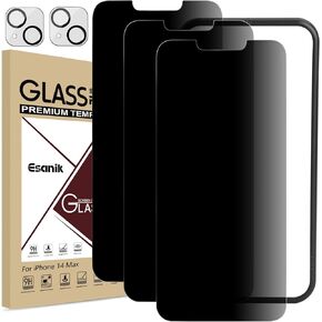 Esanik 2 Pack Matte Glass Screen Protector for iPhone 16 Pro Max, [Auto-alignment, auto-dust removal], Anti-Glare & Anti-Fingerprint,Anti-Reflection,Bubble Free, Smooth as Silk, 9H Glass Screen Cover
