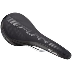 Funn Adlib Mountain Bike Saddle with Durable CrMo Rails, Tough and Lightweight Bike Seat, Slim Shape Vinyl Leather Covered Bicycle Saddle for MTB, BMX and Road Bike