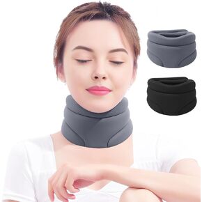 Cervicorrect Neck Brace, Cervicorrect Adjustable Neck Brace for Sleeping, Soft Foam Neck Brace Universal Cervical Collar, Wrap and Stabilize, Neck Support Brace for Women and Men (Black)