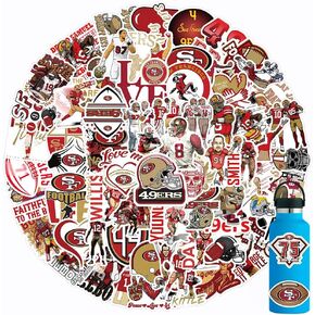 104Pcs Football Rugby Stickers for Water Bottle,Rugby Decal Decoration Sticker for Boys，Waterproof Decals for Laptop，Phone Case，Car，Guitar，Bumper，Skateboard，Gifts for Kids Adults Teens in Kuwait