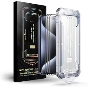 SCREENGUARD Screen Protector for iPhone 14 Pro Max, 9H Tempered Glass, 6.7" HD Clear, Easy install