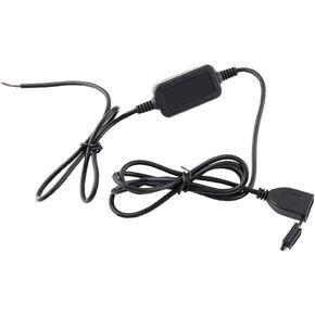 Ultra Compact USB Direct Hardwire Adapter Kit, Waterproof Power Cord Supply Port Car Hard Wire Charger Charging Cable Socket Step Down Converter Outlet for Motorcycle Smart Phone GPS Dash Camera