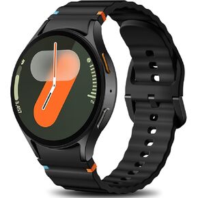 Sport Band Compatible with Samsung Galaxy Watch 7 Band 40mm 44mm,No Gap Soft Silicone Bands For Galaxy Watch FE 40 mm/Galaxy Watch 6/6 Classic 5 4 Band 40mm 44mm/20mm Watch Band For Women Men