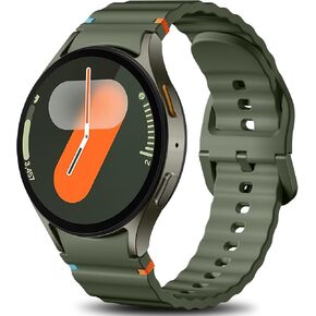 Sport Band Compatible with Samsung Galaxy Watch 7 Band 40mm 44mm,No Gap Soft Silicone Bands For Galaxy Watch FE 40 mm/Galaxy Watch 6/6 Classic 5 4 Band 40mm 44mm/20mm Watch Band For Women Men