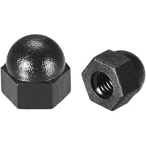 uxcell Acorn Hex Cap Nuts - 20Pcs M6 Dome Nuts Nylon Hexagon Decorative Cap Nut for Screws Bolts White