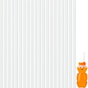 20 Pcs Honey Bear Sippy Cup Replacement Straws 8 Inch Long Silicone Straws Reusable Clear Straws Flexible Plastic Straws for Therapy Bottles Daily Drinking Supplies