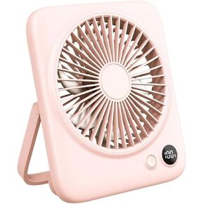 Pink Fan for Bedroom Compact USB Desk Fan 3 Speeds Portable Table Fan with Strong Airflow Small Cooling Personal Mini Fan for Home Office Bedroom Dorm Travel Indoor Outdoor Summer