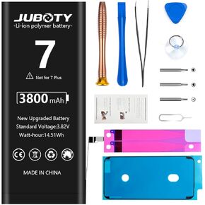 3800mAh Battery for iPhone 7, Li-ion New Upgrade 0 Cycle High Capacity Battery Replacement for Phone 7 Model A1660 A1778 A1779 with Professional Repair Tool Kit