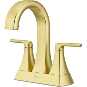 Pfister Bruxie Bathroom Sink Faucet, 8-Inch Widespread, 2-Handle, 3-Hole, Brushed Gold Finish, LF049BIEBG