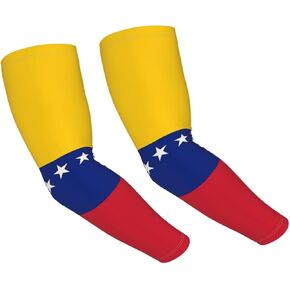 ASYG Venezuela Flag Cooling Arm Sleeves for Men Women Breathable Venezuelan Arm Cover Sleeves for Cycling Fishing