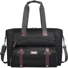 Jiefeike Diaper Bag Tote,Large baby bags for girls with Changing Pad,Baby Diaper Bag Tote for Mom and Dad,Black Diaper Baby Bag with Anti-Theft Insulated Pocket for Overnight Weekend Hospital