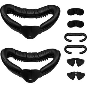 2Pack VR Facial Interface for Oculus Quest 2,Removable Facial Interface Bracket,VR Accessories Set with Anti-Leakage Nose Pad,Face Pad Replacement,Lens Protector