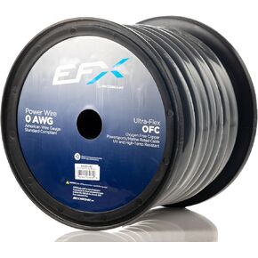 Scosche EFX PW8RD-250 8 Gauge OFC Wire, 8 AWG Pure Copper Power Ground Wire Cable (250ft Red) True Spec and Soft Touch Welding Wire, Battery Cable Wire, Automotive Wire, Car Audio Stereo, RV Trailer