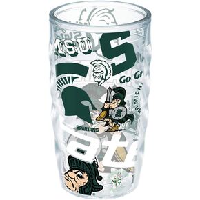 Tervis Made in USA Double Walled Michigan State University MSU Spartans Insulated Tumbler Cup Keeps Drinks Cold & Hot, 24oz Water Bottle, Tradition