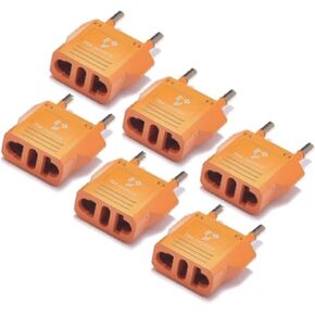 United States to Portugal Travel Power Adapter to Connect North American Electrical Plugs to Portuguese Outlets for Cell Phones, Tablets, eReaders, and More (2-Pack, White)