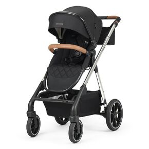 Beberoad Love RX 3-in-1 Baby Stroller, Toddler Stroller, Foldable Infant Stroller, Reversible Toddler Seat with Organizer, Rain Cover, Sunshade & Mosquito 2 in 1 Cover and Large Storage Basket（Black）