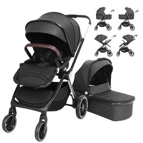 SIMPLGIRL Baby Stroller with Removable Bassinet and Reversible Seat - Full-Size Stroller for Enhanced Baby Comfort - Effortless Glide Toddler Stroller