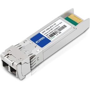 10GBase-LR SFP+ Transceiver, 10G Single Mode SFP+ to LC Fiber Optic Module, Cisco SFP-10G-LR, Ubiquiti UniFi UF-SM-10G, Meraki MA-SFP-10GB-LR, Netgear, Mikrotik, D-Link and More, 1310nm, 10km