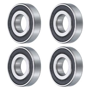 uxcell 4 Pcs 16003-2RS Deep Groove Ball Bearing, 17mm x 35mm x 8mm High Carbon Chrome Steel Z0 Double Rubber Sealed Bearing (ABEC1)