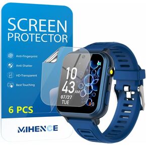 MIHENCE Screen Protector for S16 1.54 Inches Smart Watch, HD PET Protective Film Compatible for Phyulls S16 / Wiszodet S16 / Sedzofan S16 / Cosjoype S16 / Smart Watch [6PCS]